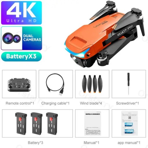 2023 HOT RG107 Pro Mini Drone 4K ESC с трехсторонним обходом препятствий