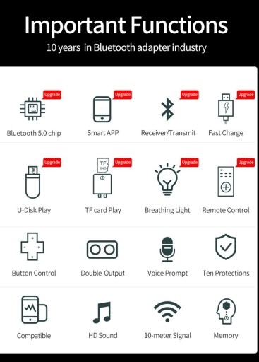 АДАПТЕР VIKEFON BLUETOOTH 5.0 AUX+RCA ПУЛЬТ ДИСТАНЦИОННОГО УПРАВЛЕНИЯ