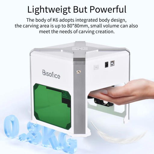 Лазерный гравировальный станок Bisofice K6 Белый Bluetooth-соединение