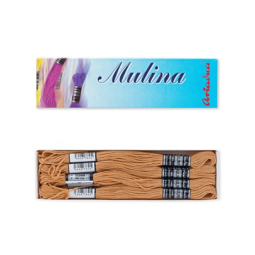 Mulina nić do haftu 12x8mb/op żółty 1730A