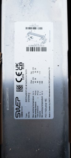Пластинчатый теплообменник Swep B25THx20 для тепловых насосов