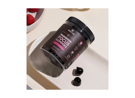 SOLVE LABS MUSHROOM FOCUS GUMMIES JELLIES 240G Lion's Mane B12 Theanine