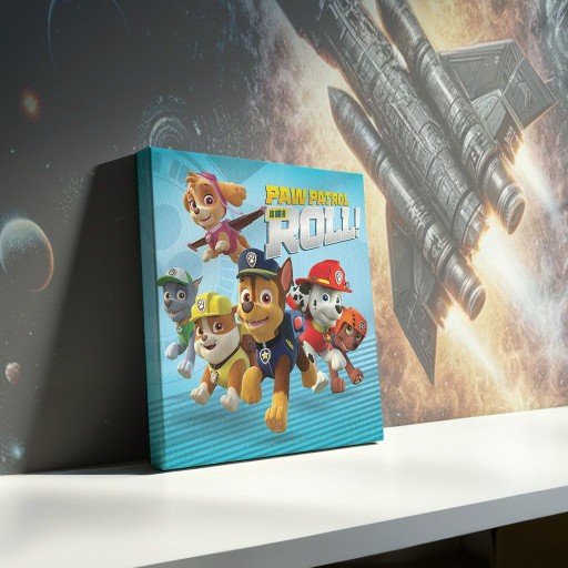 Obrazy na ścianę Psi Patrol Paw Patrol On A Roll obraz na płótnie 30x30 cm