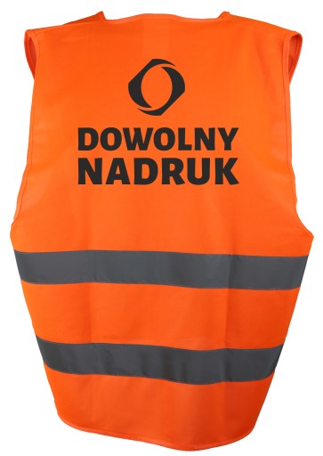 KAMIZELKA ODBLASKOWA Z NADRUKIEM TYŁ M