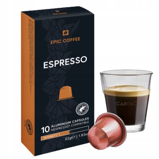 Aromatyczne kapsułki do Nespresso 50 szt. Kawa EPIC COFFEE Espresso 7/12