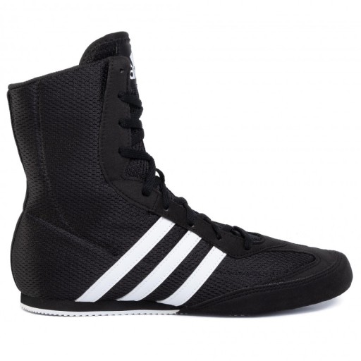 ТРЕНИРОВОЧНЫЕ ВЫСОКИЕ БОКСЕРСКИЕ КРОССОВКИ ADIDAS BOX HOG 2 FX0561, ЧЕРНЫЕ, размер 42 2/3