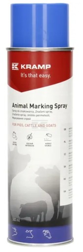 Spray do znakowania zwierząt (niebieski, czerwony, zielony) 500ml -3 SZTUKI