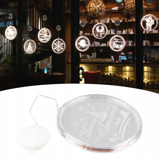 ŚWIĄTECZNA AKRYLOWA LAMPKA LED PRZEZROCZYSTA