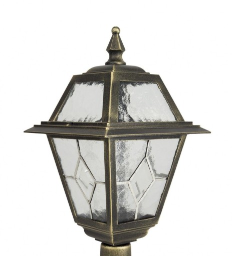 Lampa stojąca latarnia ogrodowa z witrażem 80cm