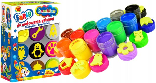 Пальчиковые краски Bambino 12 цветов 15 мл