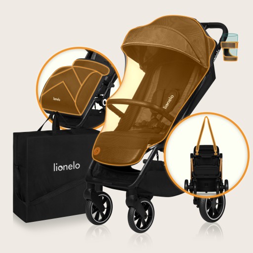 Коляска коляска до 22кг БОЛЬШИЕ КОЛЕСА + аксессуары Lionelo Cloe