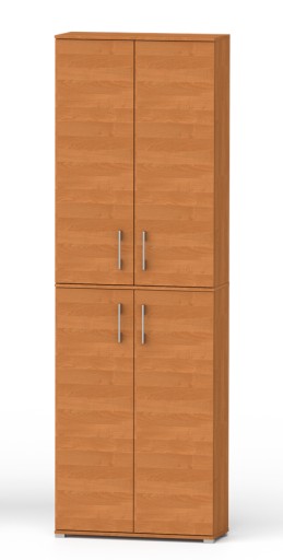 Офисный шкаф GDPR, запираемый книжный шкаф из ольхи 215 x 60 x 32 ML-P-4D-R