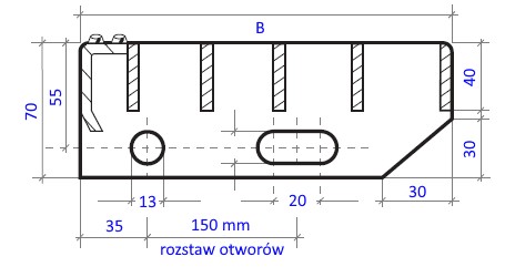 Ступеньки WEMA 1200x270 мм | оцинкованный | 40x2 мм | усиленный - сплошной