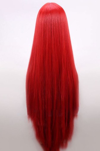 Peruka T lace front soczysta czerwień prosta100 cm