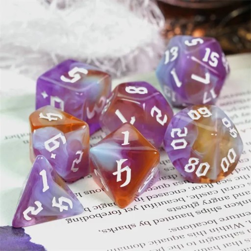 KOSTKI RPG BITWA MAGÓW ZESTAW 7 KOŚCI KOSTEK