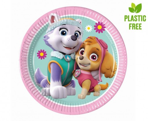 Тарелки Paw Patrol Skye Everest 20 см розовые 8 шт.
