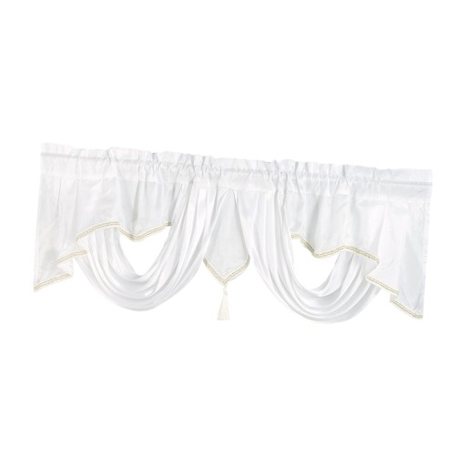 Карманный стержень Valance, дышащая оконная занавеска, панель, декор для окон, белый цвет