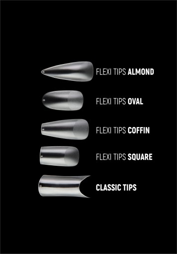 Nails Company Almond 240 шт. Типсы Flexi Tips мягкие гибкие ногти.