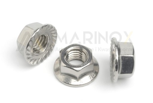 NAKRĘTKA KOŁNIERZOWA M6 - INOX A2 DIN 6923 100szt