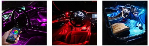 ВОЛОКОННО-ОПТИЧЕСКОЕ для автомобиля, освещение салона, RGB ПОЛОСКА 6м + ПРИМЕНЕНИЕ