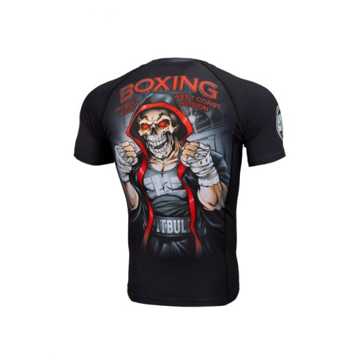 Рашгард PITBULL с коротким рукавом BOKS BOXING XXL 2XL