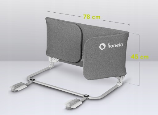Складной барьер для кроватей, ПОРТАТИВНЫЙ + СУМКА 150 см Lionelo Lora XL