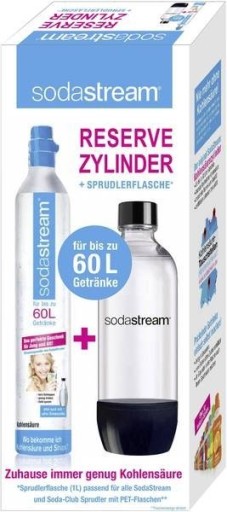 Комплект картриджей SodaStream Cylinder CO2 на 60 л + черная бутылка SodaStream 1 л