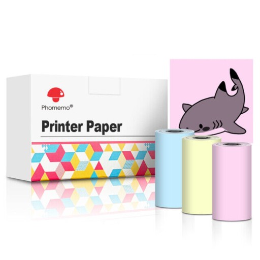 Kolorowy papier termiczny do drukarki termicznej Phomemo T02 i M02X