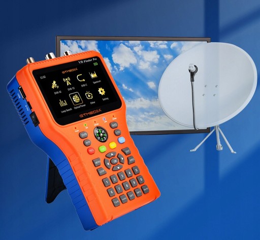 Измеритель сигнала ТВ DVB-S/S2/S2X/T/T2 с 4,3-дюймовым дисплеем и аккумулятором 4000 мАч