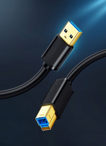 Кабель Ugreen для принтера USB-A - USB-B 5Гб/с 2м черный (US210)