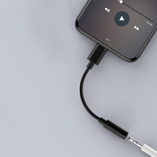 Аудиоадаптер USB-C — Mini Jack 3.5 AUX BLACK V2
