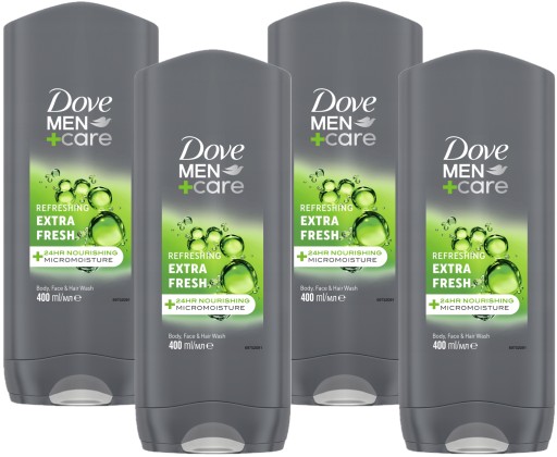 Гель для душа DOVE Men+Care Extra Fresh для мужчин 4x400 мл