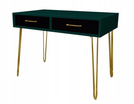 BOTTLE GREEN GLAMOUR письменный стол 120x60, ножки золотые