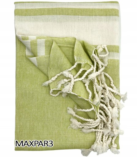 FOUTA PAREO RĘCZNIK Z FRĘDZLAMI BASEN PLAŻA SAUNA SPA 100% BAWEŁNA 95x195