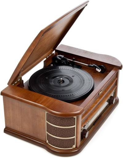 РЕТРО ПРОИГРЫВАТЕЛЬ РЕТРО FM РАДИО USB MP3 CD AUX ВИНИЛОВЫЙ МАГНИТОФОН КАССЕТНЫЙ