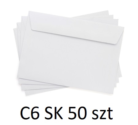 Конверты фирменные бланки белые C6, 50 шт.