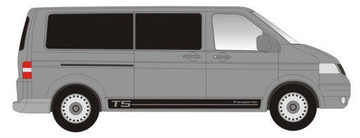Наклейки на боковые полосы VW T5 Transporter