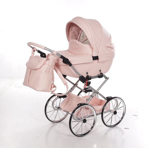 Dunama Doll Stroller Mini Pink Doller Retro Retro большие колеса