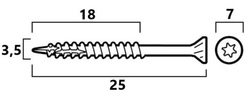 ESSVE wkręty do drewna 3.5x25mm TORX ESSDRIVE