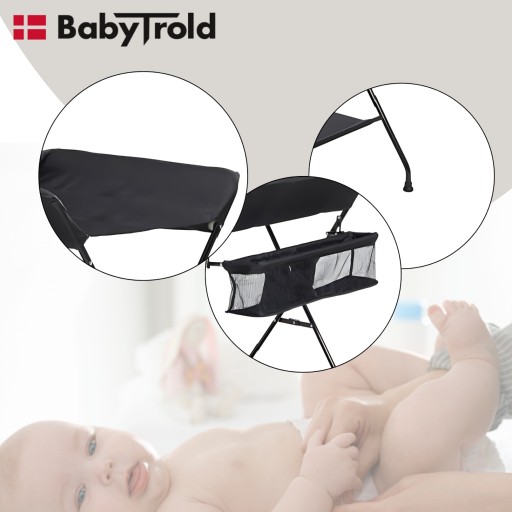 СКЛАДНОЙ МОБИЛЬНЫЙ ПЕЛЕНАЛЬНЫЙ СТОЛИК BABYTROLD ЧЕРНЫЙ 15 КГ