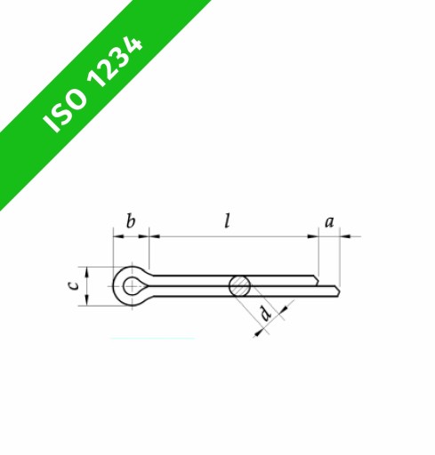 Шплинт 2,5х50 класс Б ISO 1234 500 шт.