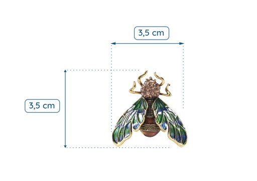PINETS Брошь Fly Галстук-бабочка Насекомое Украшение стразами