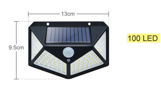 СОЛНЕЧНАЯ ЛАМПА НАСТЕННЫЙ СВЕТИЛЬНИК 100LED ДАТЧИК ДВИЖЕНИЯ