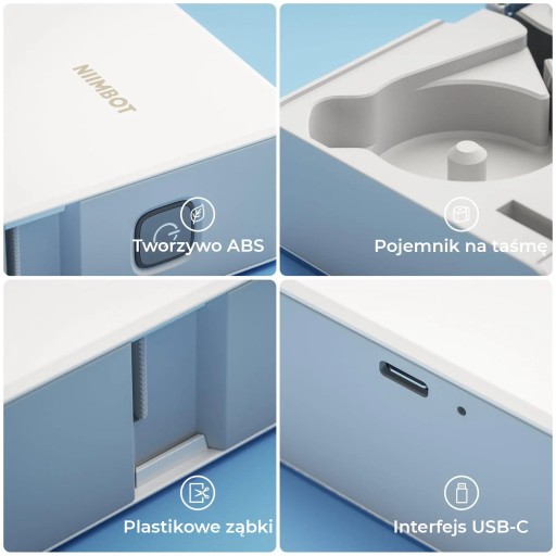 Термопринтер NIIMBOT B18 + рулон этикеток + термотрансферная лента