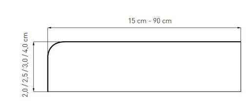 ПОДОКОННИК ИЗ КАМНЯ, ЛАМИНАТ МДФ, длина 160см, толщина 2см