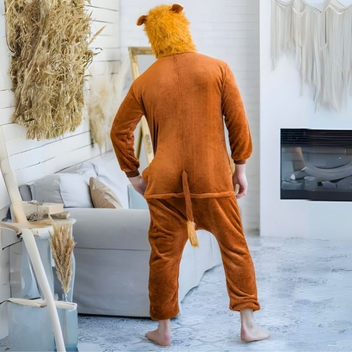 Пижама Onesie Kigurumi Костюм Маскировка Лев XL: 175 - 185 см