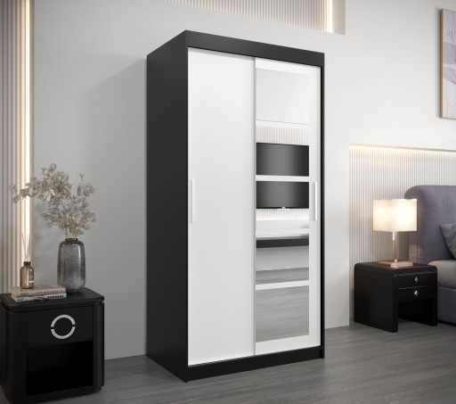 Раздвижной шкаф ROMA 1 100 см с зеркалом