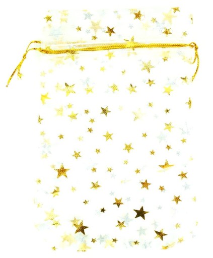 Подарочный пакет из органзы GOLDEN STAR 11х19