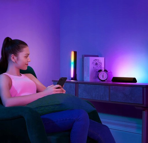 RGB светодиодный неон с управлением через приложение/музыкальным откликом 2 шт.