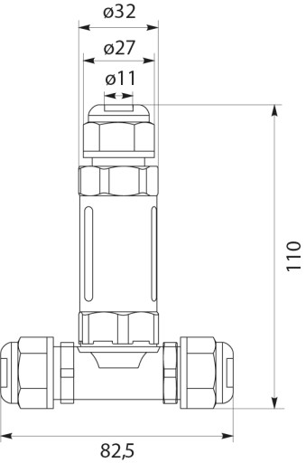 Złączka kablowa hermetyczna 3x2,5mm2 16A 250V IP68